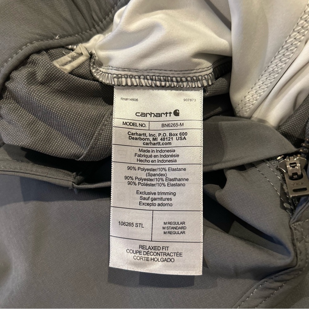 Carhartt Men's Force Sun Defender Relaxed Fit Pants Grey Size M - Picture 7 of 10